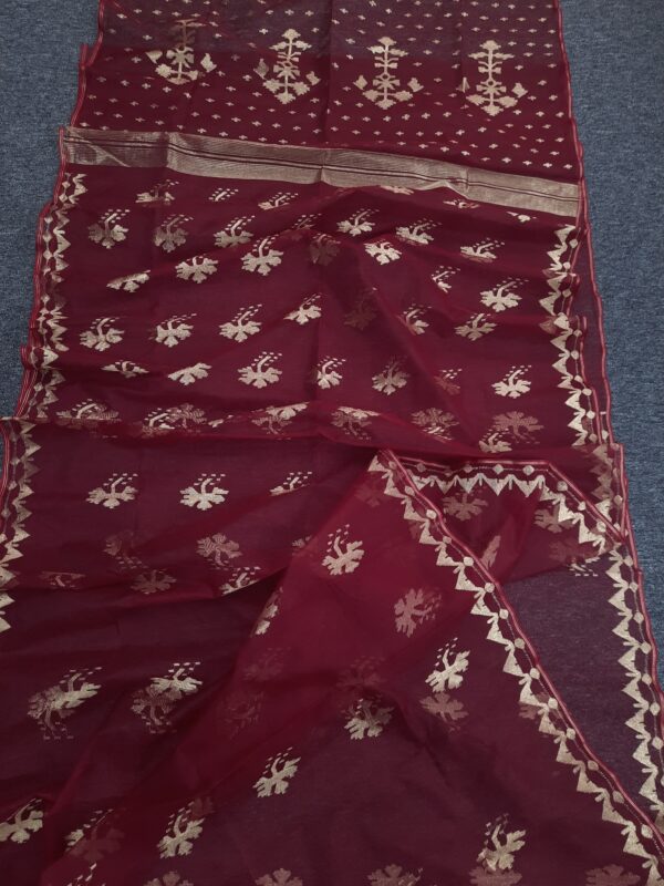 Half Silk Jamdani Count -84 with Blouse Piece - Image 8