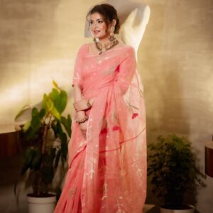 Premium Half Silk Saree Count-84 With Blouse Piece 2