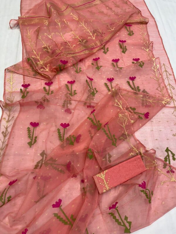 Premium Half Silk Saree Count-84 With Blouse Piece 2 - Image 3