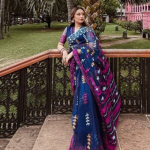 Premium Half Silk Saree Count-84 With Blouse Piece (Copy)