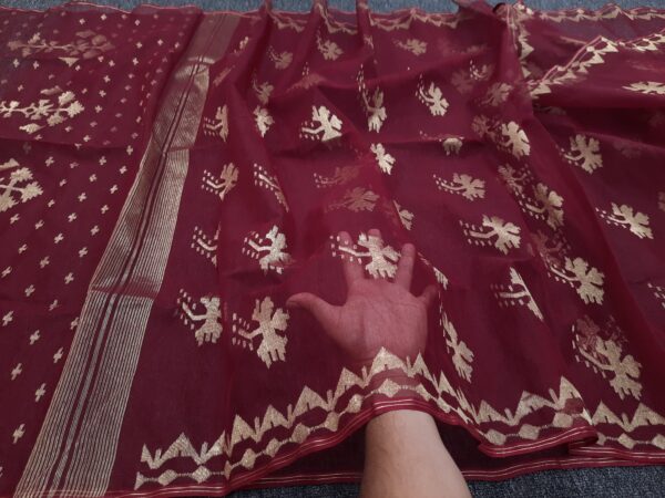 Half Silk Jamdani Count -84 with Blouse Piece - Image 6
