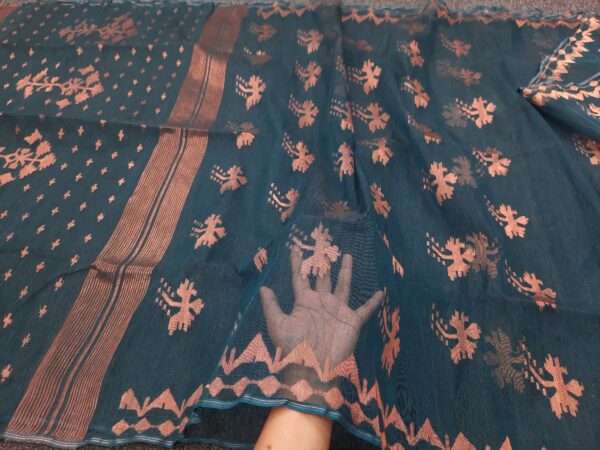 Half Silk Jamdani Count -84 with Blouse Piece - Image 3