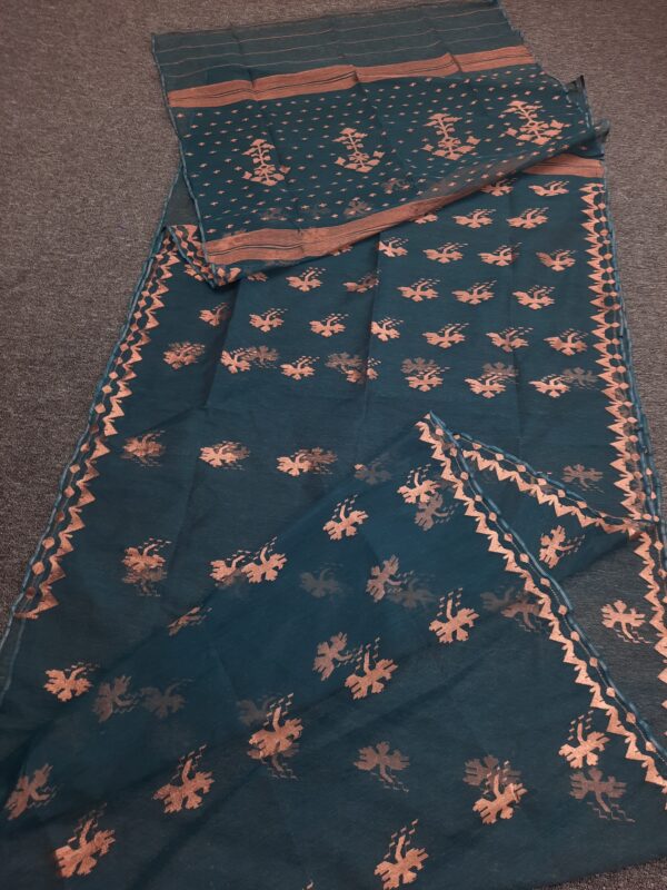 Half Silk Jamdani Count -84 with Blouse Piece - Image 2