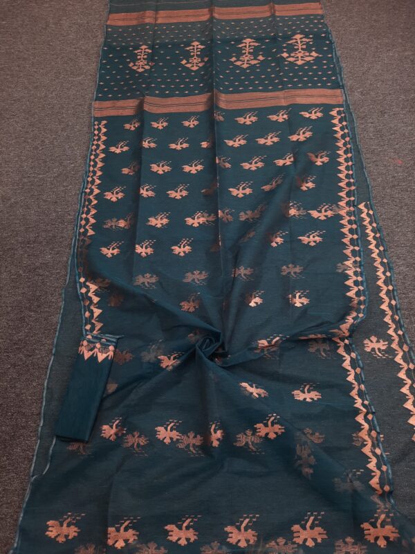 Half Silk Jamdani Count -84 with Blouse Piece - Image 5