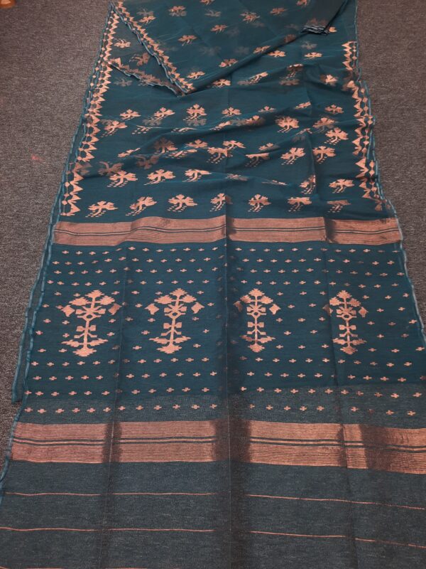 Half Silk Jamdani Count -84 with Blouse Piece - Image 4