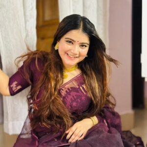 Royal Plum Soft Halfslik Jamdani Saree