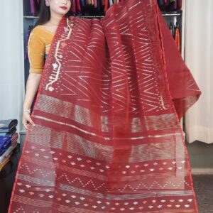 authentic dhakai jamdani saree with elegant motive from bangladesh