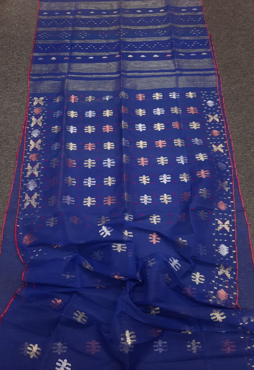 The Heritage of Bengali Handloom Exclusive Dhakai Jamdani Saree 80 Count - Image 4