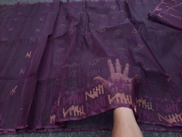 The Heritage of Bengali Handloom Jamdani Saree 60/80 Count - Image 4