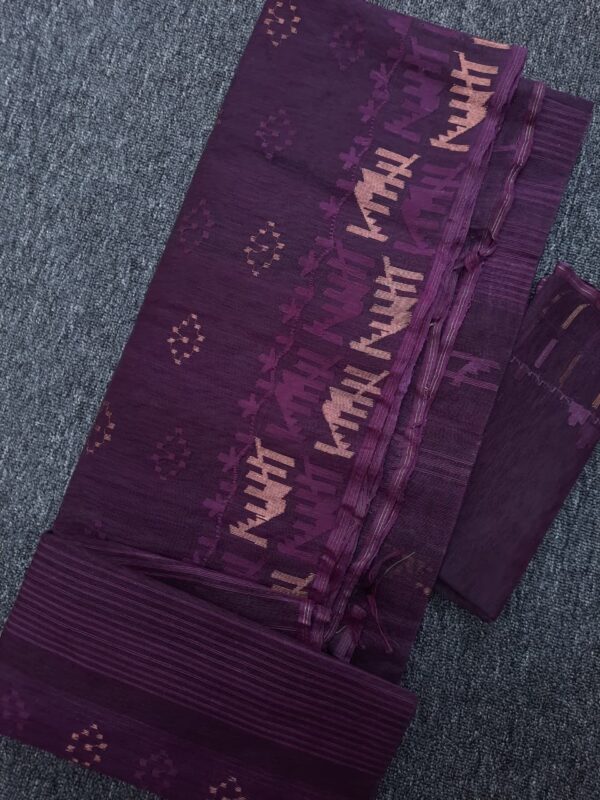 The Heritage of Bengali Handloom Jamdani Saree 60/80 Count - Image 5