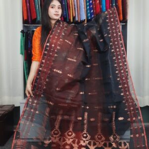 authentic dhakai jamdani saree with elegant motive from bangladesh